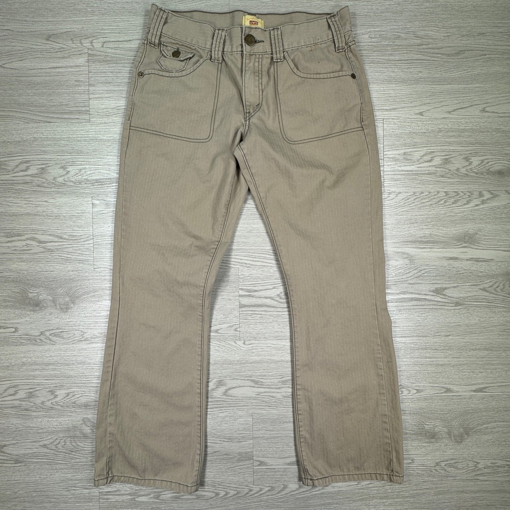 Levis Womens Pants‎ Tab Twills Khaki Tan Size 10S Straight Leg Cotton Workwear